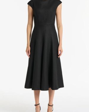 BLACK LINEN DRESS