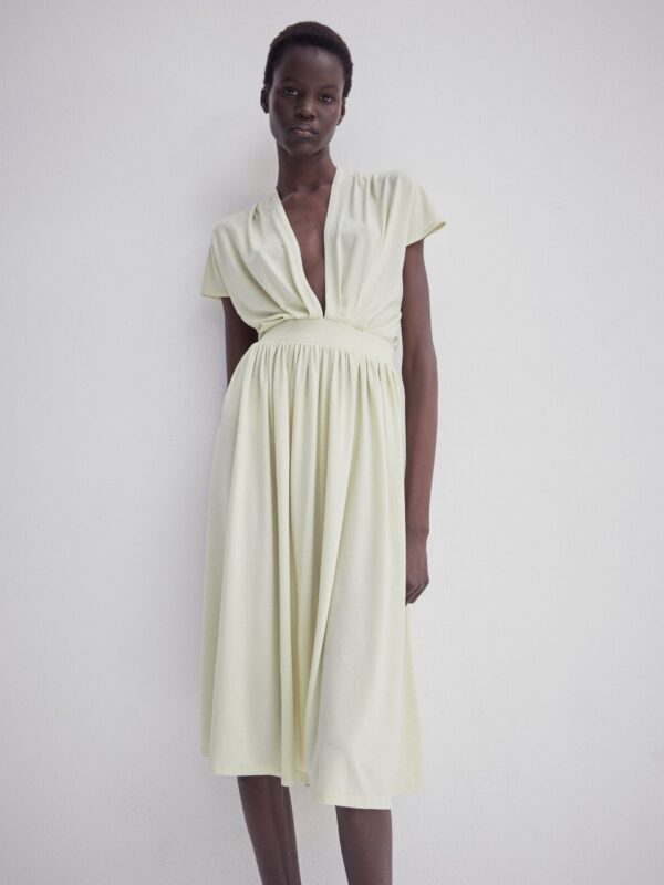 Bythos Dress in Lime