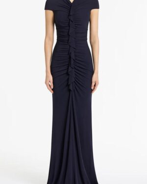LIBERTY MATTE JERSEY RUCHED FRONT DRESS