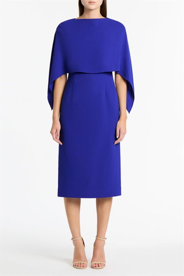 VIOLET CREPE DRAPE FRONT DRESS