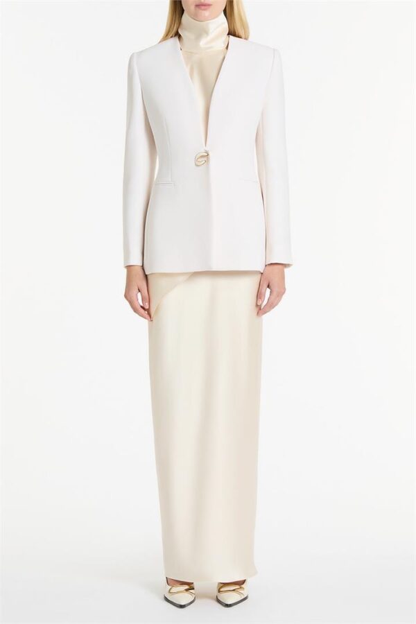 IVORY CREPE C BLAZER