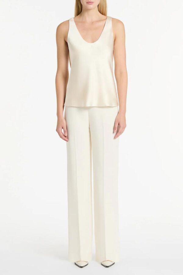 IVORY SATIN SCOOP CAMI