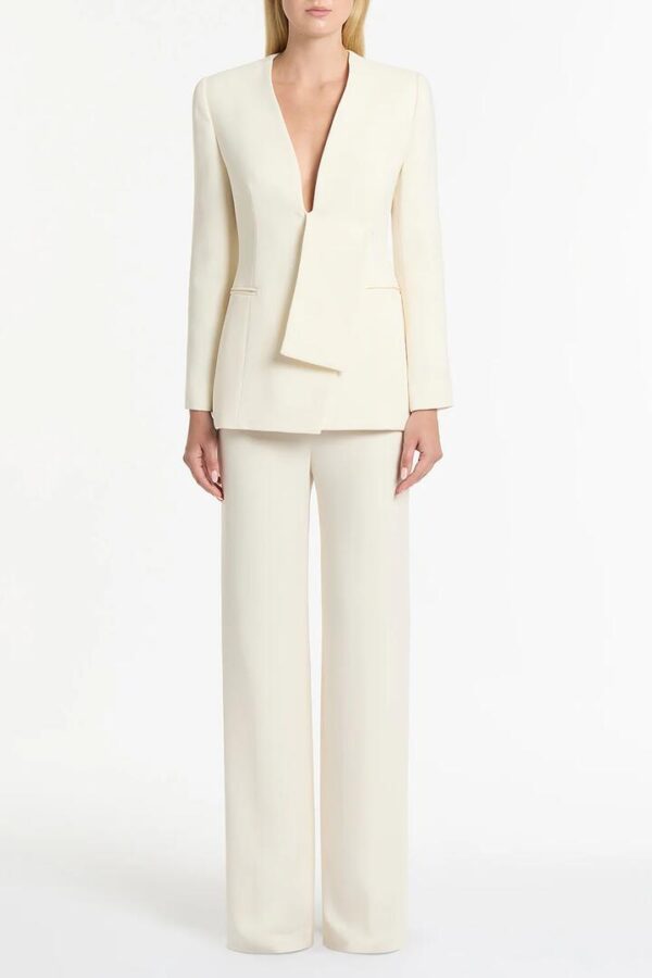 IVORY CREPE STRISCIA BLAZER