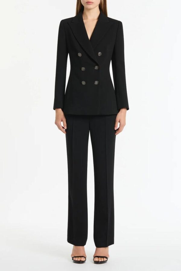 BLACK CREPE CIGARETTE PANT