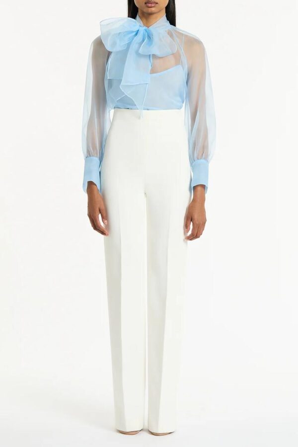 IVORY DOUBLE TWILL WIDE CLASSIC PANT