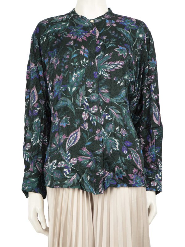 Isabel Marant Green Floral Print Shirt