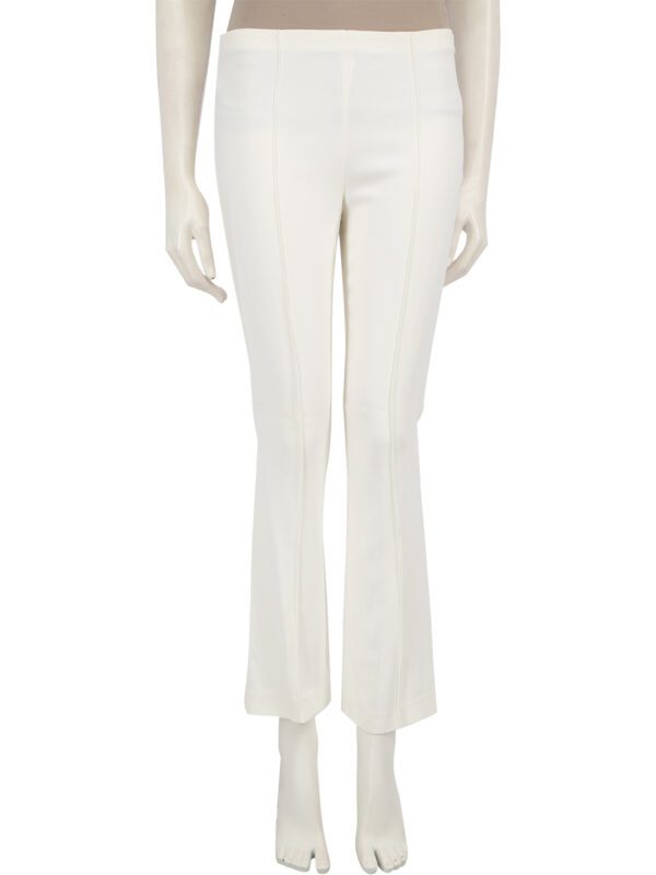 the Row White Flared Mid Rise Trousers