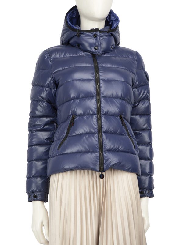 Moncler Blue Bady Hooded Down Coat