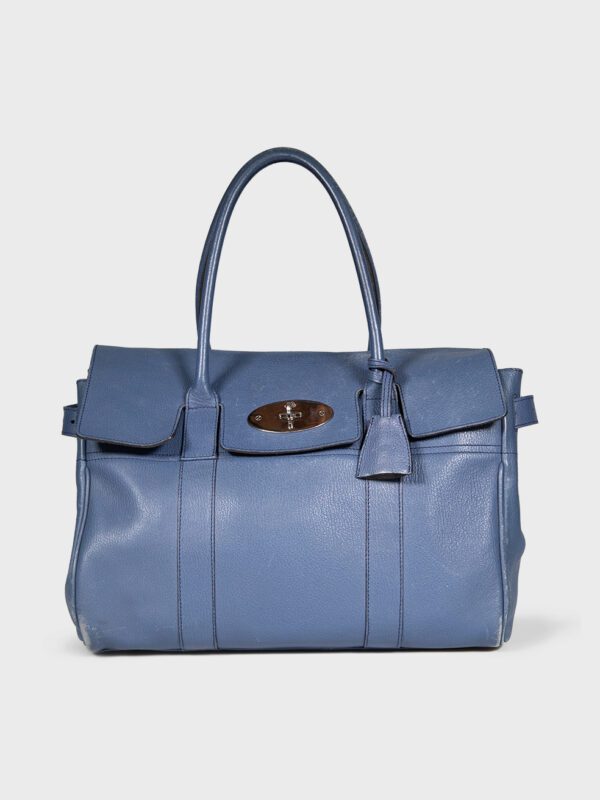 Mulberry Blue Leather Bayswater Handbag