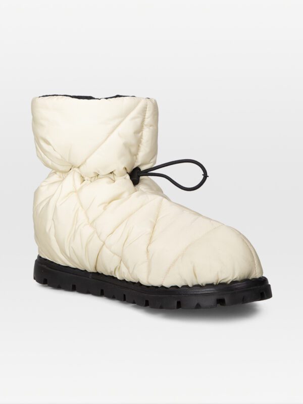 Prada Ecru Padded Nylon Snow Boots